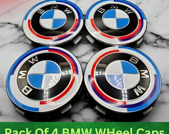 Original Set of 4 BMW 50th Anniversary Centre Caps 68mm For BMW Wheel caps 68mm