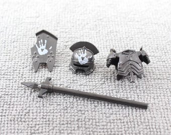 Custom Made 4 PCS Medieval Evil Knight Warrior High Quality Armor Set #5 - Minifigure NOT Included