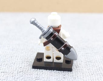 Custom Made Medieval Knight Warrior High Quality Sword and Sheath Set - Minifigure NOT Included - Rare