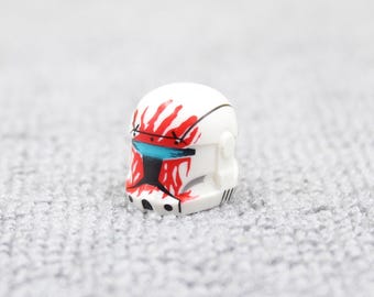 Custom Hand Made Sci-fi Delta Squad Battle Helmet - Minifigure not Included