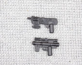 Custom Made Sci-fi Blaster Weapons Pack 2 PCS Lot - Minifigure not Included