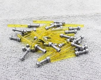 Custom Made Neon Yellow Light Saber lot  - Minifigure NOT Included