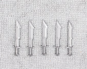 Custom Made Dwarf Sword Lot - Gray - Minifigure NOT Included