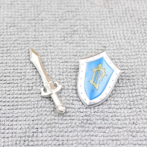 Custom Made Deluxe Medieval Knight Warrior the Master Sword and Shield for Minifigure - Minifigure NOT Included - Rare