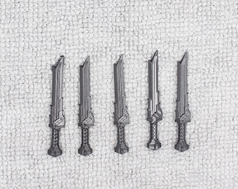 Custom Made Dwarf Sword Lot - Black - Minifigure NOT Included