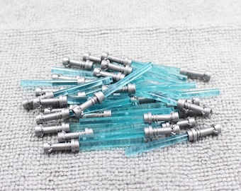 Custom Made Neon Blue Light Saber lot - Minifigure NOT Included