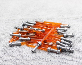 Custom Made Orange Light Saber lot  - Minifigure NOT Included