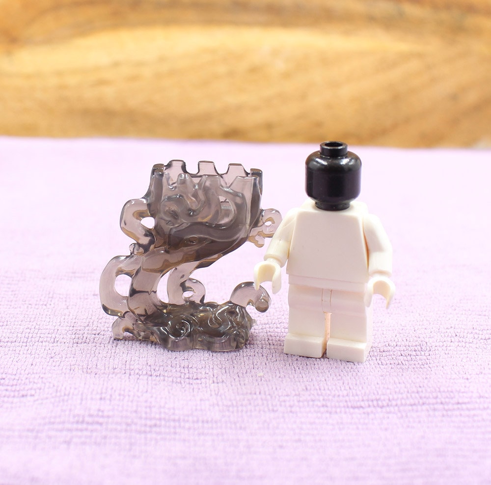 Custom Made Minifigure Parts - Translucent Smoke Effect Stand - Black ...