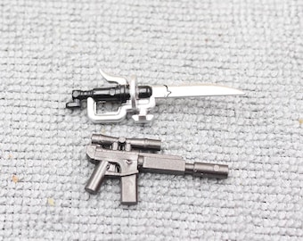 Custom Made Vintage Style High Definition Ranger Minifigure Weapon 2 pcs Set - Rare