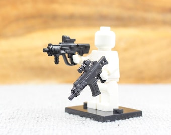 Custom Made SWAT Special op 2 PCS Rifle Set for Minifigure - Minifigure NOT Included - Rare