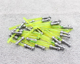 Custom Made Neon Green Light Saber lot - Minifigure NOT Included