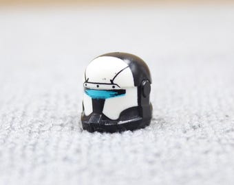 Custom Hand Made Sci-fi Delta Squad Battle Helmet - Minifigure not Included