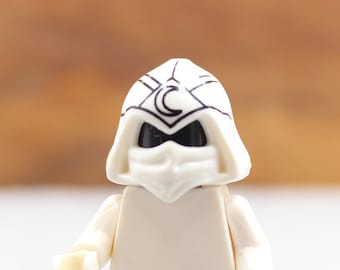 Custom Made High Quality Fully Cover Mask Hood Hoody (White) - Minifigure NOT Included - Rare