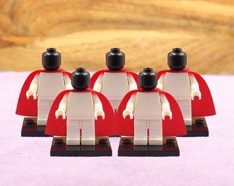 Custom Made Red Fabric Cape for Minifigure - Minifigure NOT Included
