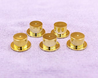 Custom Made High Definition Golden Chrome Top Hat for Minifigure- Minifigure NOT Included