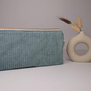 flache Kosmetiktasche | Cord | Dokumententasche | Schminktasche | Stiftetasche | Federtasche | Mäppchen | Hygienetasche | Makeup Bag |