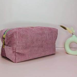 Große Boxbag | Cord | Boxybag | Kulturtasche | Waschtasche | Schminktasche | Kosmetiktasche | Kosmetikbeutel | Boxy-Bag | Makeup Bag