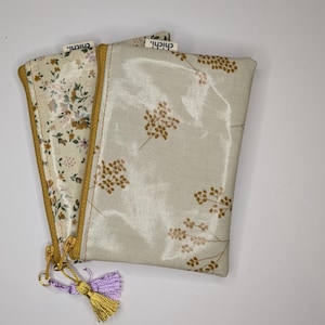 Flache kleine Tasche | Wachstuch | Wetbag | Kosmetiktäschchen |  Tampontasche | Hygienetasche | Münztasche | Portemonnaie | Geldbörse|Size S
