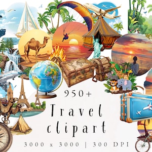 Reise Clipart Png | Fernweh Clipart | Camper geschnitten Datei | Sofortdownload | Camping Png | Weltreise | Kommerzielle Nutzung | Aquarell Clipart