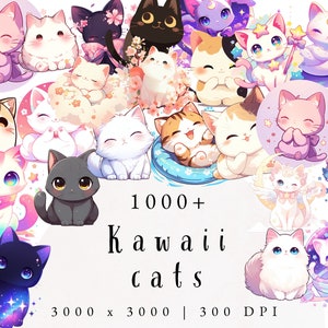 Imágenes Prediseñadas de gato Kawaii, imágenes prediseñadas de gato lindo, imágenes prediseñadas de gato de cumpleaños, imágenes prediseñadas de Kawaii, ilustración de mascotas, png de gato Kawaii, imágenes prediseñadas de gatito y gato