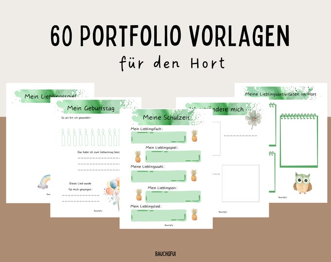 Portfolio Vorlagen Zum Ausdrucken