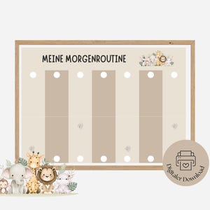 Plano semanal infantil A4 | Montessori | rotina diária | cartões de rotina | Planejador Semanal Jungle | Para impressão | PDF | Digital | jardim de infância