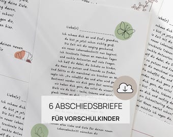 Farewell letter templates for preschoolers - Emotional and unique | Farewell letter for children | Preschooler template | Farewell letter template