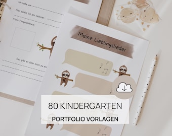 Kindergarten Portfolio Templates | Design Your Kindergarten Portfolio | Kindergarten Portfolio Templates | Animal Portfolio Templates |
