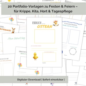 20 Kindergarten Portfolio Templates | Nursery Portfolio Templates | Childminder Portfolio | Educator Templates | Daycare Portfolio Template |