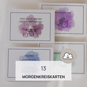 Kolorowe znaki porannego koła | Karty porannego koła dla przedszkola, planer dzienny dla przedszkola, planer dzienny dla żłobka, planer tygodniowy dla przedszkola, karta Montessori