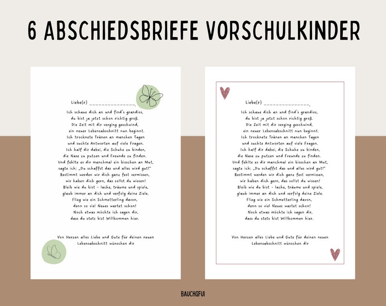Was Antworten Auf Du Bist Hübsch Farewell Letter Templates for Preschool Children - Emotional and Unique