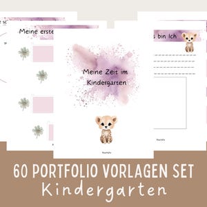 Portfolio Vorlagen für den Kindergarten |Portfolio Vorlagen Kita|Portfolio arbeit Erzieher| Vorlagen Portfolio Ordner| Tagesmutter Portfolio