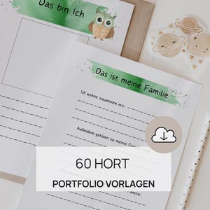 Portfolio Vorlagen für den Hort / Schulkinder| Portfolioarbeit Erzieherinnen| Vorlagen Kital Vorlagen für Hort| Portfoliovorlagen Hort