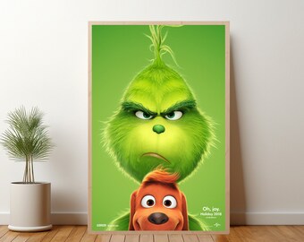 The Grinch Movie Poster-Vintage Retro Art Print -Wall Art Print-Home decor