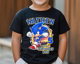 Custom Sonic Birthday Shirt: Family Matching Sonic Theme Tee