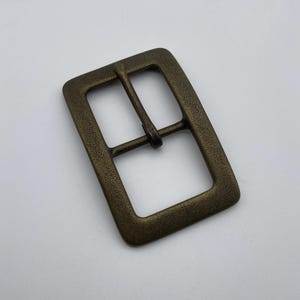 Vintage Copper Buckle 1 1/2&#39;&#39; Leather Strap Fastener Buckle