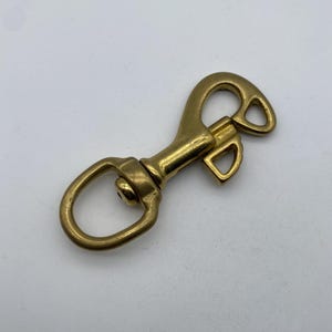 Solid Brass Snap Hook,Snap Clasp,Leather Strap Hook,Dog Collar Buckle,Brass Swivel Carabiner