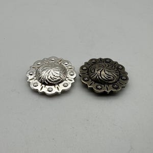 925 Sterling Silver Concho Boho Style Conchos Screw Back