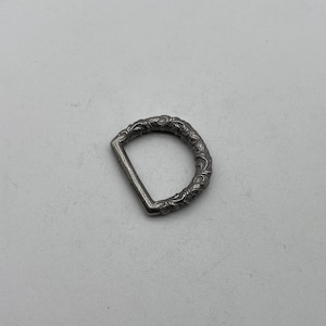 Sterling Silver D Ring Tang Grass Leather Bag D Loop Handmade 925 Silver D Ring