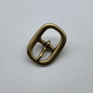 Solid Brass Oval Buckle Un Coated Leather Strap Buckle 20mm