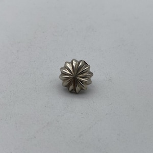 May include: A silver star-shaped button with a raised, textured design.