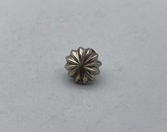 Flower Concho Screw Back Sterling Silver Chrysanthemum Buttons Leather Decoration Hardwares
