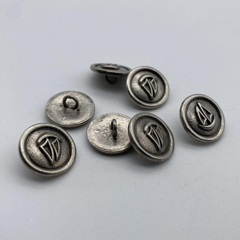 Silver Neck Button 925 Sterling Silver Button Coat Sewing Buttons Clothing Shank Button ...