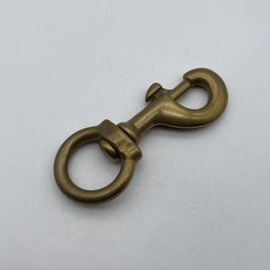 Solid Brass Snap Hook,Snap Clasp,Leather Strap Hook,Dog Collar Buckle,Brass Swivel Carabiner