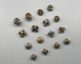 Screw Back Concho with Rivets,Leather Decoration Accessories,Jens Clothing Button,Leather Screw Rivets