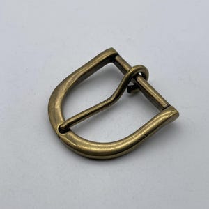 Bronze D Shape Buckle Women Men Leather Strap Buckle