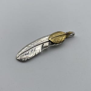 925 Sterling Silver Feather Jewelry DIY Accessories Necklace Charm