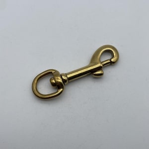 Solid Brass Snap Hook,Snap Clasp,Leather Strap Hook,Dog Collar Buckle,Brass Swivel Carabiner