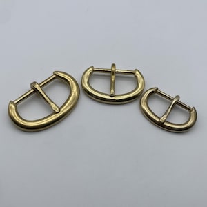 Brass D Shape Buckle Beautiful Women Leather Strap Buckle 30/35/40mm