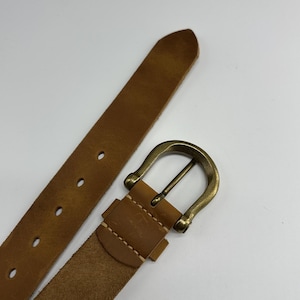 Handmade Men Brown Belts,Hand Crafted Leather Belts with Solid Brass Buckle 1 1/2&#39;&#39;